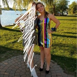 Sequin straight dress